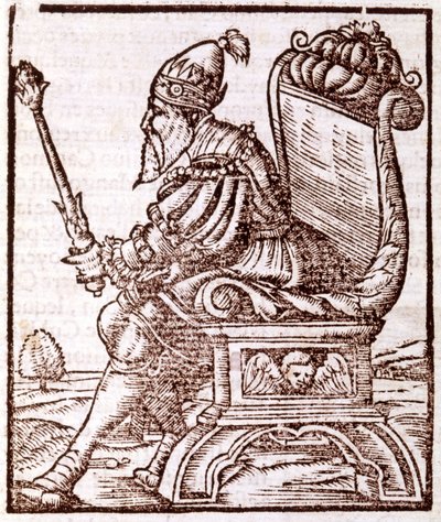 忽必烈（忽必烈汗，蒙元王朝的第一个皇帝（1215-1294）--载于S.Munster的《世界地图》。巴黎 作者 塞巴斯蒂安·芒斯特（Sebastian Munster）