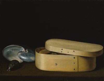 1620年代后期，带壳和木屑盒子的静物画。 作者 塞巴斯蒂安·斯托斯科普夫（Sebastian Stoskopff）