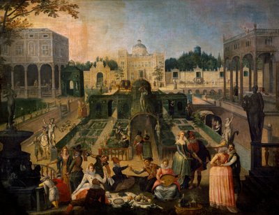 1595年，曼图亚公爵公园的盛宴 作者 塞巴斯蒂安·弗朗克斯（Sebastian Vrancx）