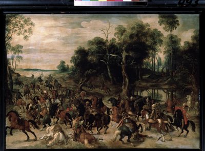 Cavalry attack, c.1615 (oil on wood) 作者 塞巴斯蒂安·弗朗克斯（Sebastian Vrancx）