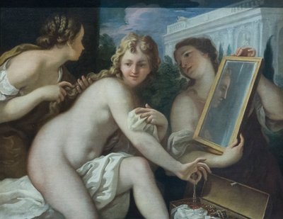 洗澡的拔示巴，17 世纪晚期（布面油画） 作者 塞巴斯蒂亚诺·里奇（Sebastiano Ricci）