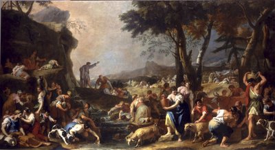 摩西使水从岩石中流出，1725-26 作者 塞巴斯蒂亚诺·里奇（Sebastiano Ricci）