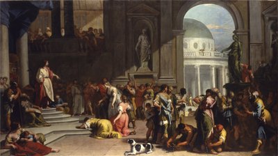 苏珊娜（Susanna）在丹尼尔之前（1725-26） 作者 塞巴斯蒂亚诺·里奇（Sebastiano Ricci）