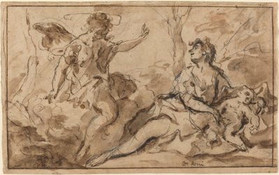 天使向夏甲和以实玛利显现 作者 塞巴斯蒂亚诺·里奇（Sebastiano Ricci）