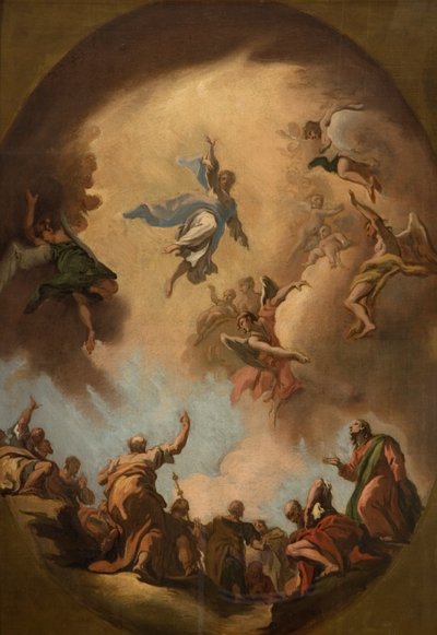 基督升天》（布面油画 作者 塞巴斯蒂亚诺·里奇（Sebastiano Ricci）