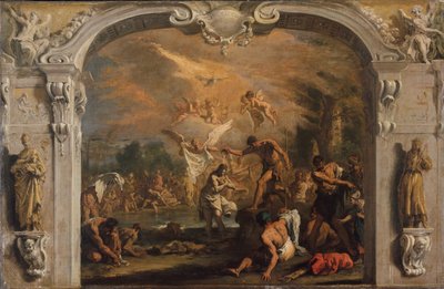 基督的洗礼，约。 1713-14。 作者 塞巴斯蒂亚诺·里奇（Sebastiano Ricci）
