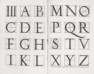 Serlios alphabet，1539 作者 塞巴斯蒂安诺·塞里奥（Sebastiano Serlio）