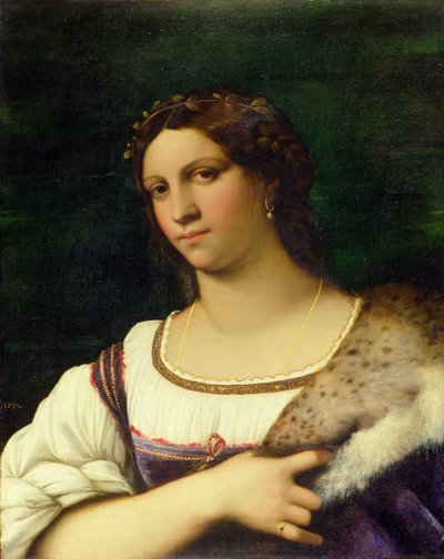 一个女人的肖像，1512年 作者 Sebastiano del Piombo