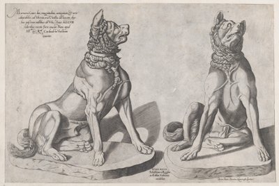 Speculum Romanae Magnificentiae：两只狗，1558., 1558. 作者 塞巴斯蒂亚诺迪雷