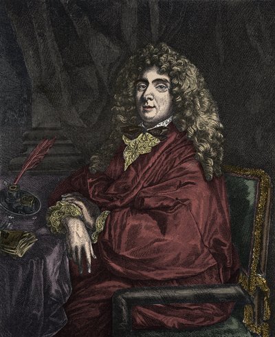 Jean-Baptiste Poquelin dit Moliere的肖像（Jean Baptiste Poquelin）。 作者 塞巴斯蒂安·波登（Sebastien Bourdon）