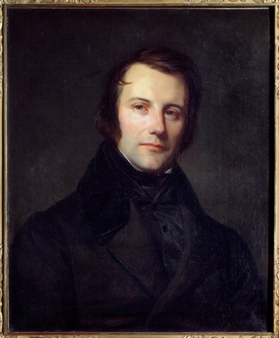 Edgar Quinet（1803-1875）在1848年占据了1848年。由Sebastien Cornu的绘画（1804  -  1870） 作者 塞巴斯蒂安（Sebastien Melchior Cornu）