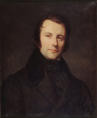埃德加-奎内特1803-1875年的肖像，约1835年。 作者 塞巴斯蒂安（Sebastien Melchior Cornu）