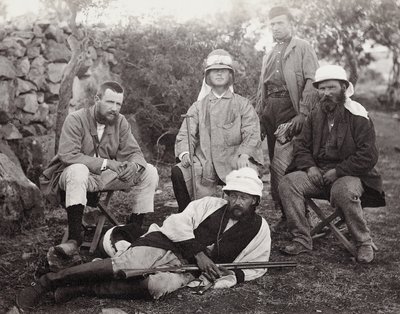 一群探险家，1867年，巴勒斯坦朱迪亚区 作者 亨利·菲利普斯中士