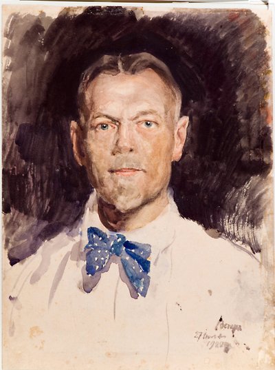 Autoportrait - Oeuvre de Sergei Arsenyevich Vinogradov (1869-1938) 作者 谢尔盖·阿塞涅维奇·维诺格拉多夫