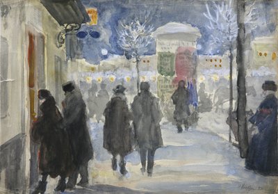 莫斯科街，1922年 作者 谢尔盖·阿塞涅维奇·维诺格拉多夫