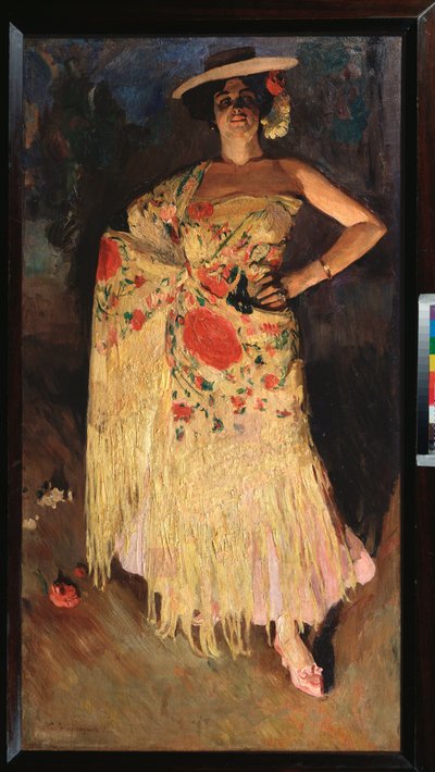 舞者》--谢尔盖-阿尔谢尼耶维奇-维诺格拉多夫（1869-1938 年）的油画，布面油画 作者 谢尔盖·阿塞涅维奇·维诺格拉多夫