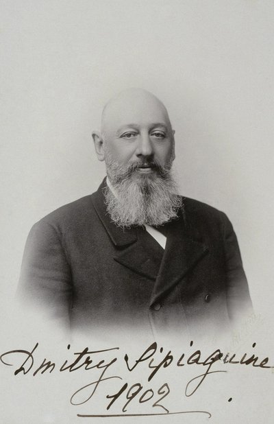 德米特里·谢尔盖耶维奇·西皮亚金（1853-1902年）的肖像，1902年 作者 Sergei Lvovich Levitsky