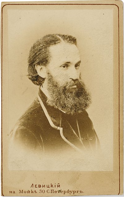 大提琴家卡尔-尤利耶维奇-达维多夫1838-1889年的肖像，约1875年。 作者 谢尔盖（Sergei Lvovich Levitsky）