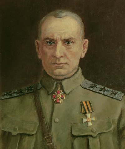 最高统治者和俄罗斯海军上将高尔察克 (1874-1920)（布面油画） 作者 谢尔盖·瓦列诺维奇笔