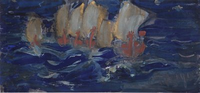 沙皇撒旦童话故事插图：普希金（A. Pushkin） 作者 谢尔盖·瓦西里耶维奇·马留丁