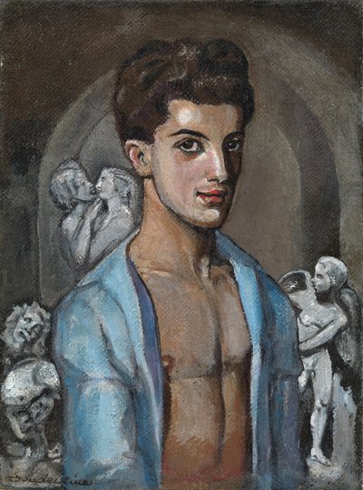 编舞和芭蕾舞演员LéonideMassine的肖像1896-1979 作者 Sergei Yurievich Sudeykin