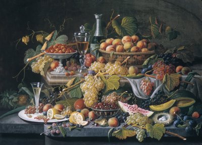静物：水果，1855年。 作者 塞弗林罗森