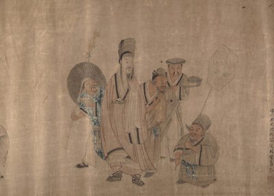 人物画，19世纪中期。 作者 沈振林