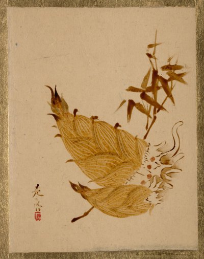 竹笋，约。 1880年代。 作者 Shibata Zeshin