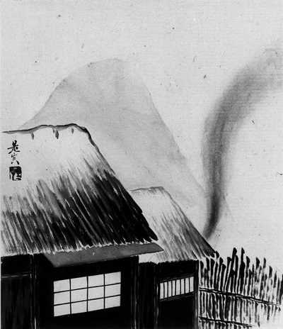 山寨和山，19世纪。 作者 Shibata Zeshin