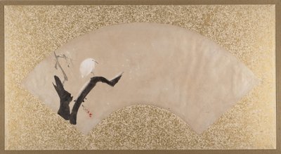 白鹭在树桩上，十九世纪末。 作者 Shibata Zeshin