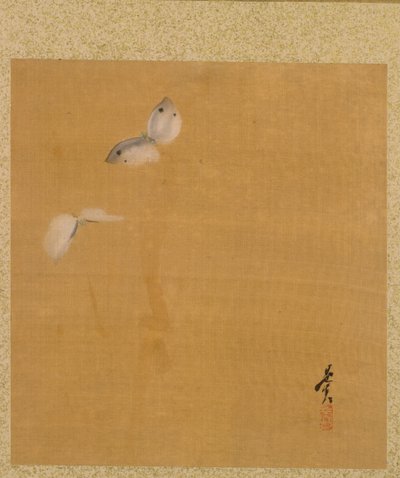 《季节性主题专辑：枫叶和羽毛》中的《叶》，1847年。 作者 Shibata Zeshin