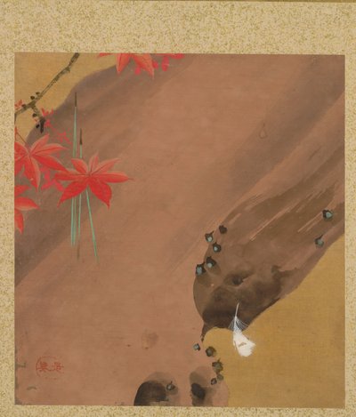 摘自《季节性主题专辑：飞蛾》，1847年。 作者 Shibata Zeshin