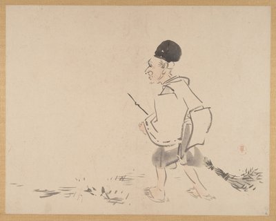 绘画，19世纪。 作者 Shibata Zeshin