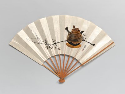 梅花枝和茶壶。 作者 Shibata Zeshin