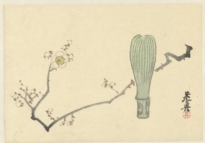 梅花和打茶器 作者 Shibata Zeshin