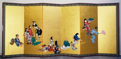 四种优雅的消遣-音乐，围棋游戏 作者 Shibata Zeshin