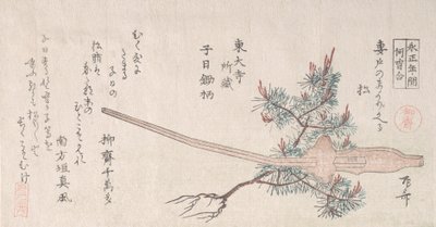 Young Pine Tree and the Handle of a Plow, 19th century., 19世纪。 作者 心斋