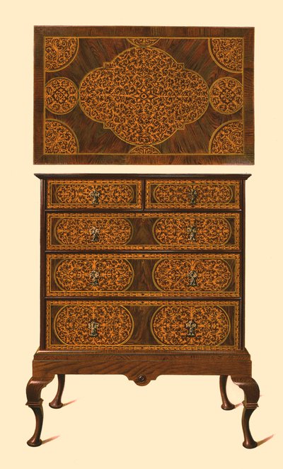 镶嵌镶嵌的五斗柜，1905年 作者 雪莉·查尔斯·莱韦林·斯洛科姆