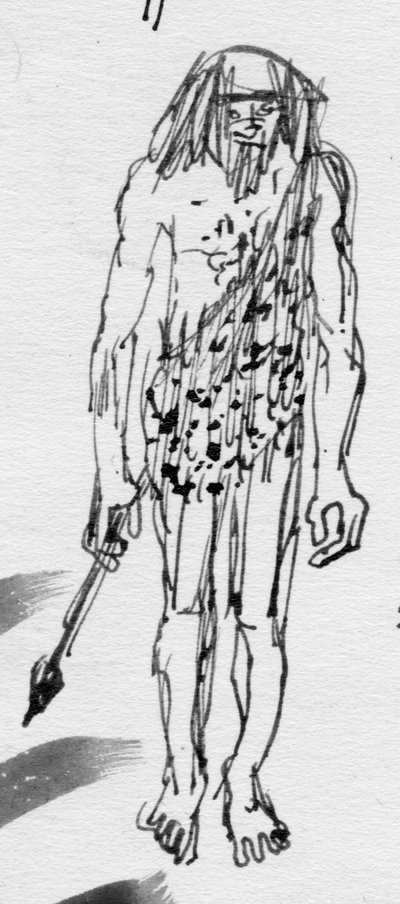 穴居人，约1950年。 作者 雪莉·马卡姆