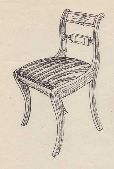带条纹座椅的椅子，1951年。 作者 雪莉·马卡姆