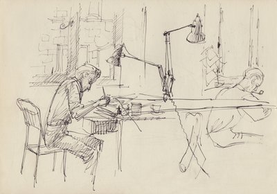平面设计工作室，约1950年。 作者 雪莉·马卡姆