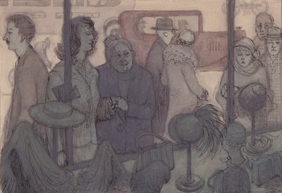 帽子店橱窗，约1952年。 作者 雪莉·马卡姆