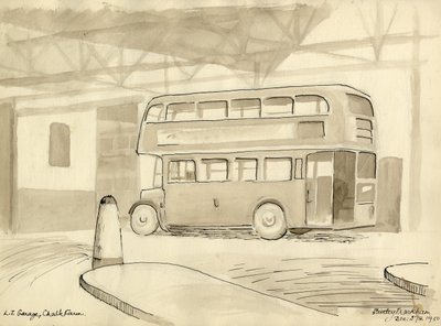 L.T. Garage, Chalk Farm", 1950年。 作者 雪莉·马卡姆