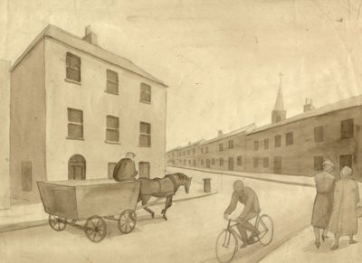 单色的街景，1951年。 作者 雪莉·马卡姆