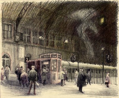 火车站，1951年。 作者 雪莉·马卡姆
