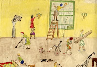 春季大扫除，1944年。 作者 雪莉·马卡姆