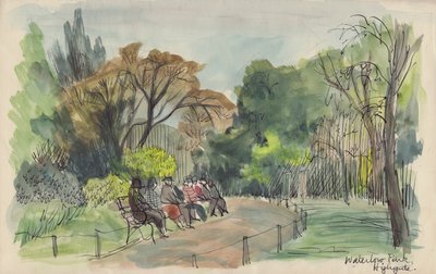 Waterlow Park, Highgate"，约1950年。   作者 雪莉·马卡姆