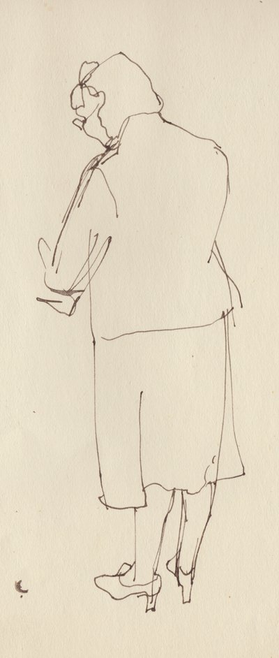 从后面看女人，约1950年。 作者 雪莉·马卡姆