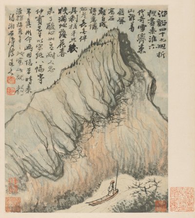 秦淮河，1642-1707年。 作者 石涛
