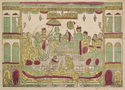 1800年代皇家宫殿的拉玛（Rama）和西塔（Sita）。 作者 什里·戈宾达·钱德拉·罗伊